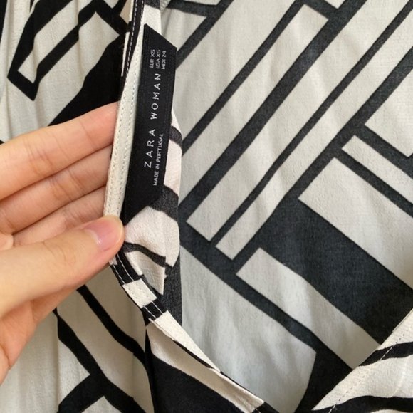 Zara Geometric Block Pattern Dress - Picture 2 of 3
